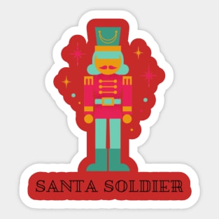 Christmas Santa Soldier Sticker